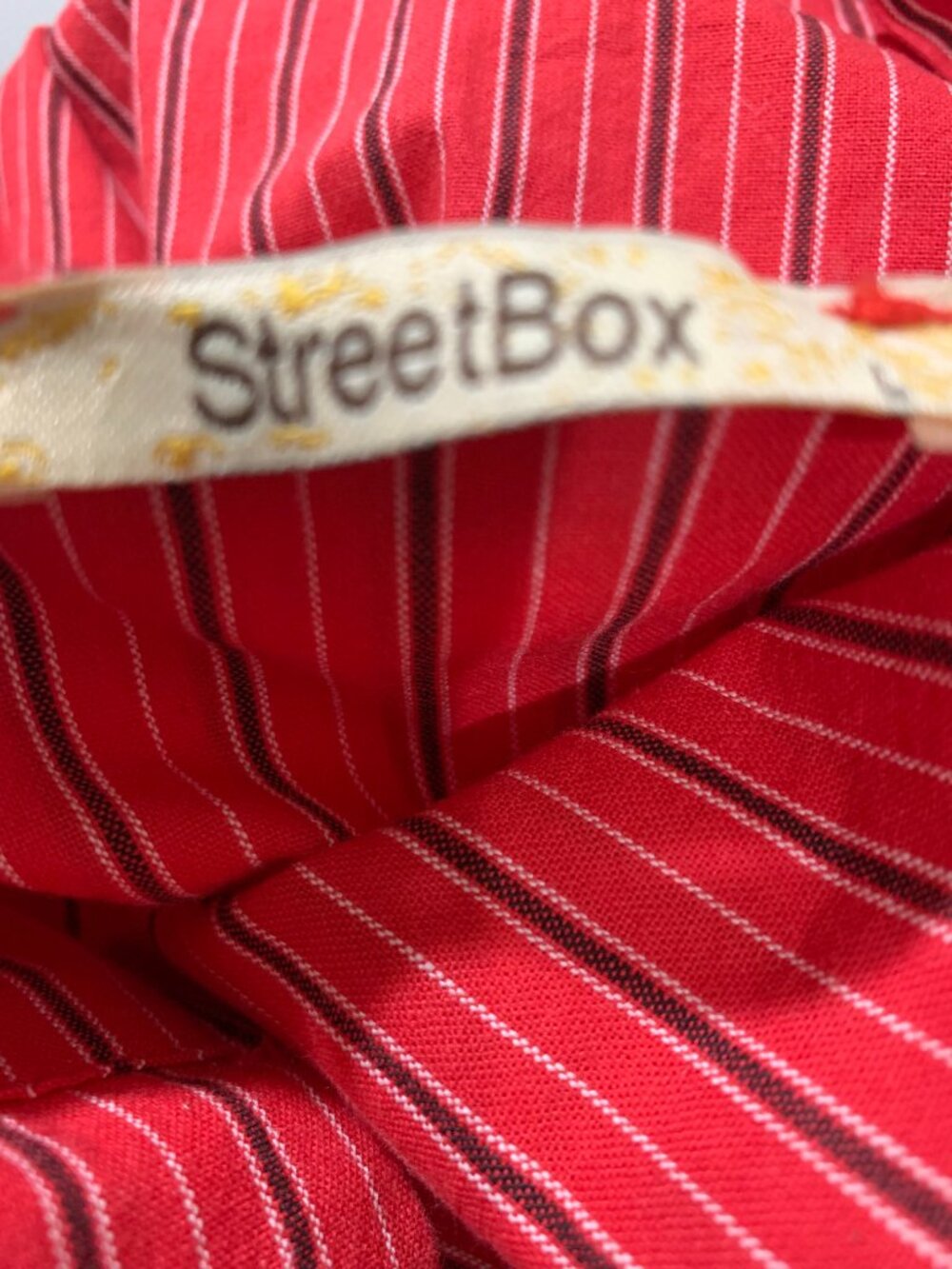 STREETBOX STRIPED BELTED COTTON SLEEVELESS MIDI DRESSES SIZE L - Picture 10 of 10